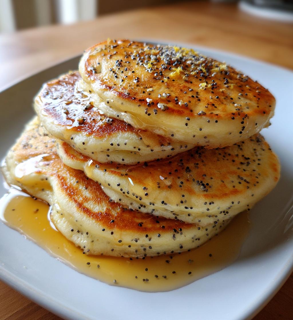Greek Yogurt Lemon Poppy Seed Pancakes