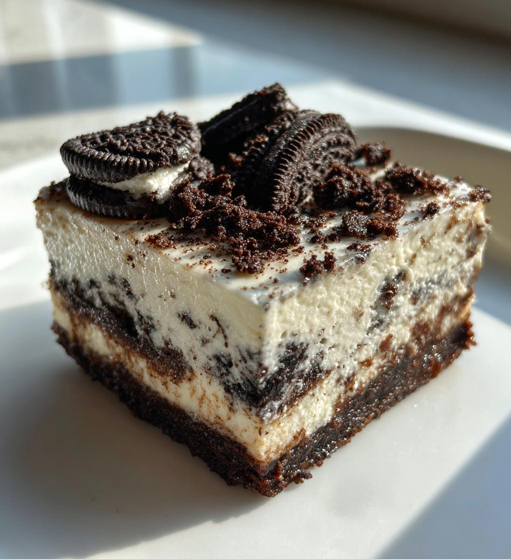 No Bake Oreo Cheesecake Bars