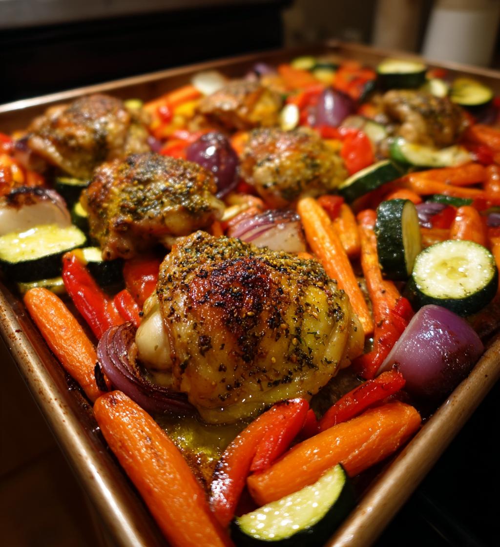 Sheet Pan Za'atar Chicken Thighs and Vegetables