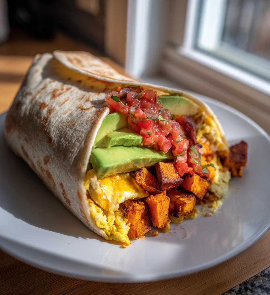 Sweet Potato Breakfast Burritos