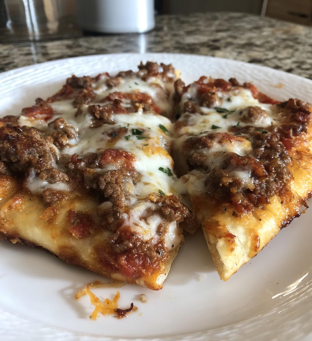 5-Ingredient Beef Flatbread