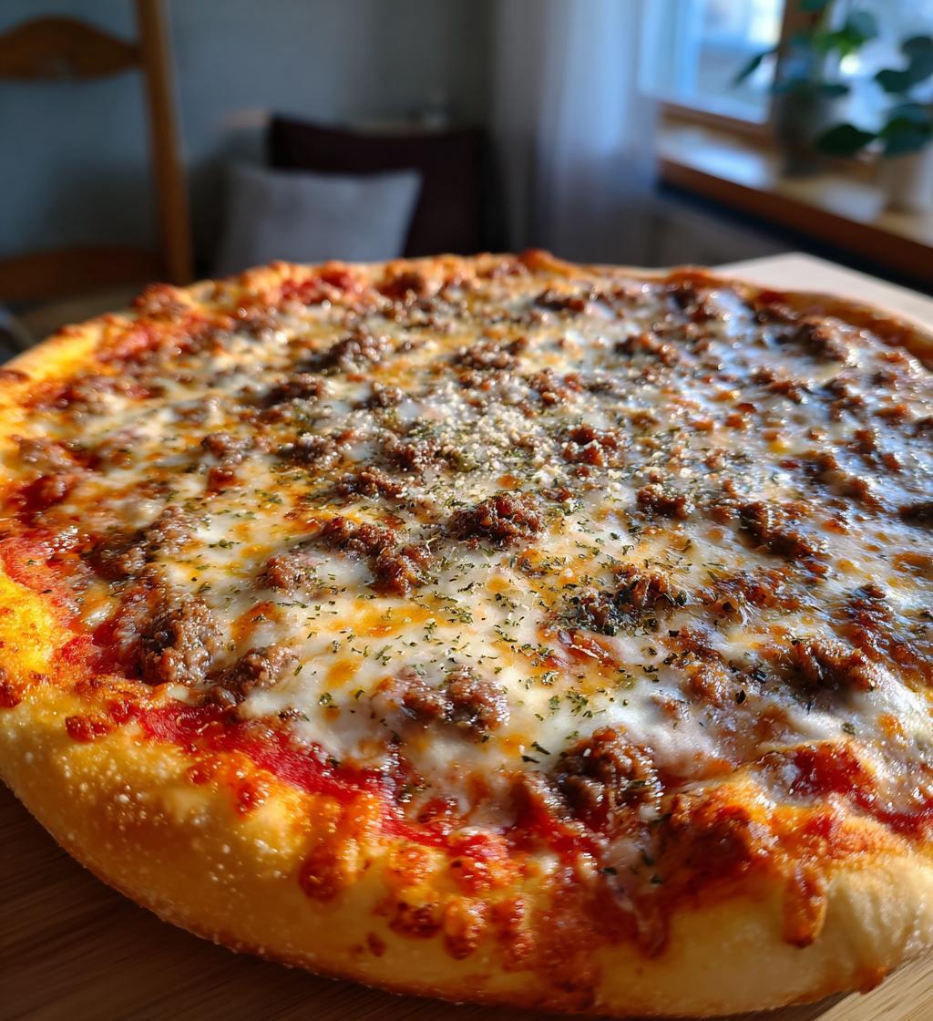 5-Ingredient Beef Pizza