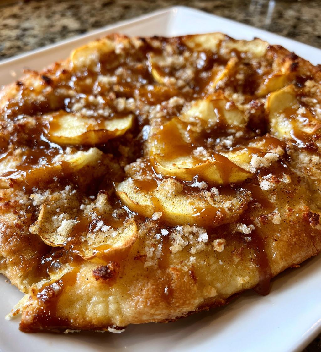 Caramel Apple Crisp Pizza