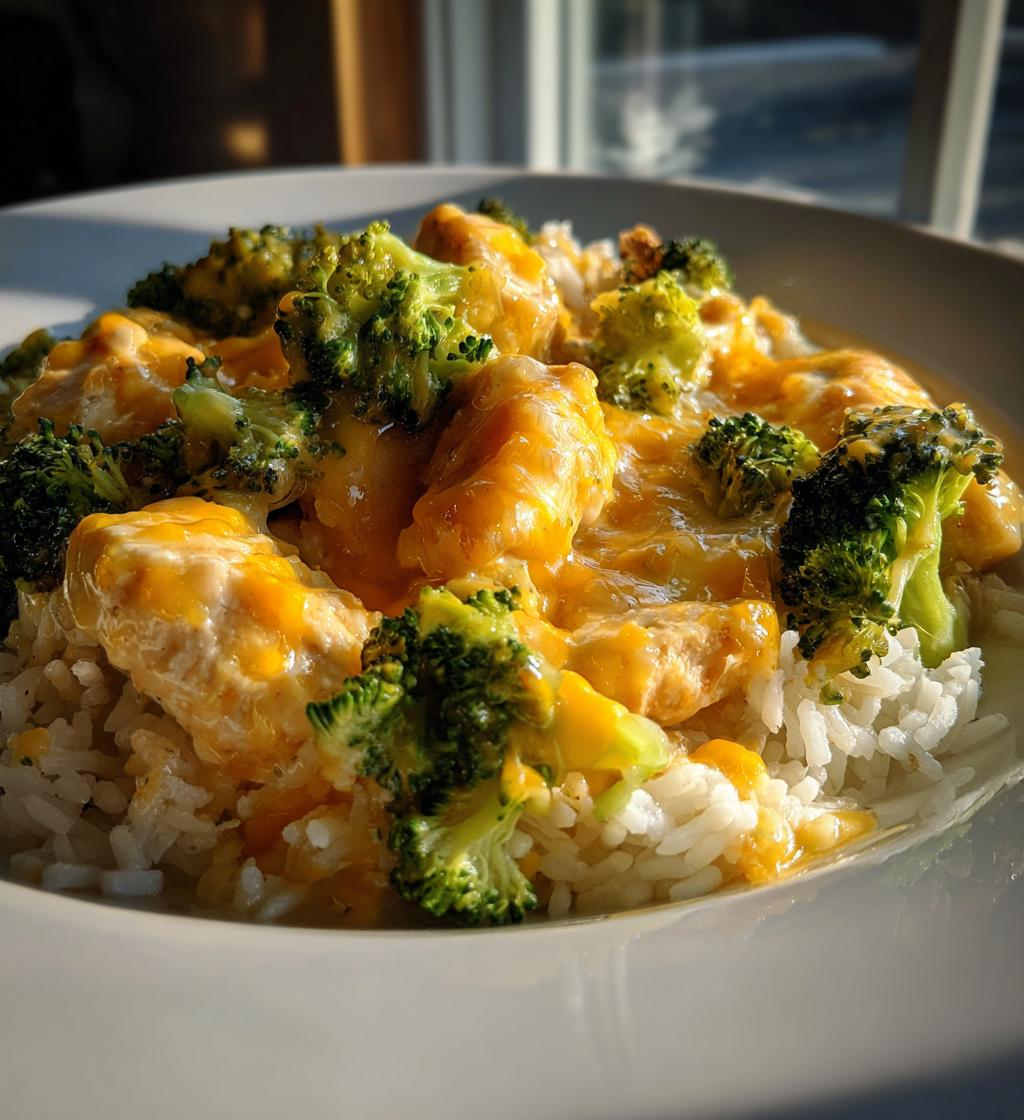 Cheesy Chicken Skillet with Broccoli and Rice