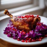 Confit Duck with Red Cabbage & Pomegranate