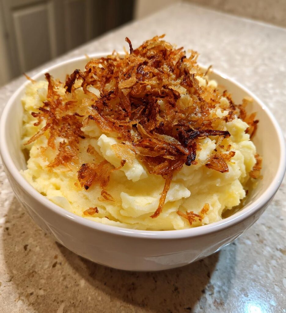 Crispy Shallot Mashed Potatoes