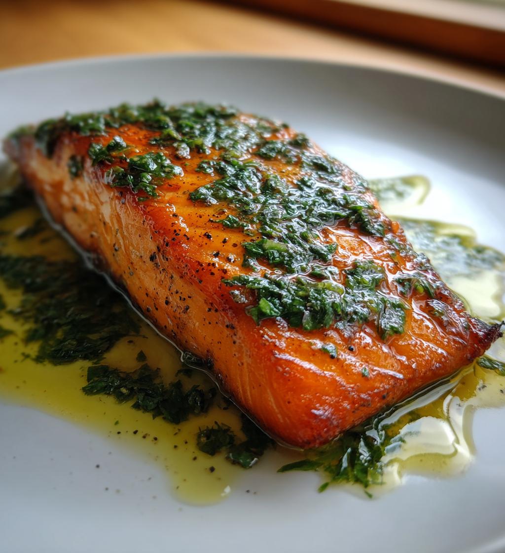 Slow-Roasted Salmon with Salsa Verde